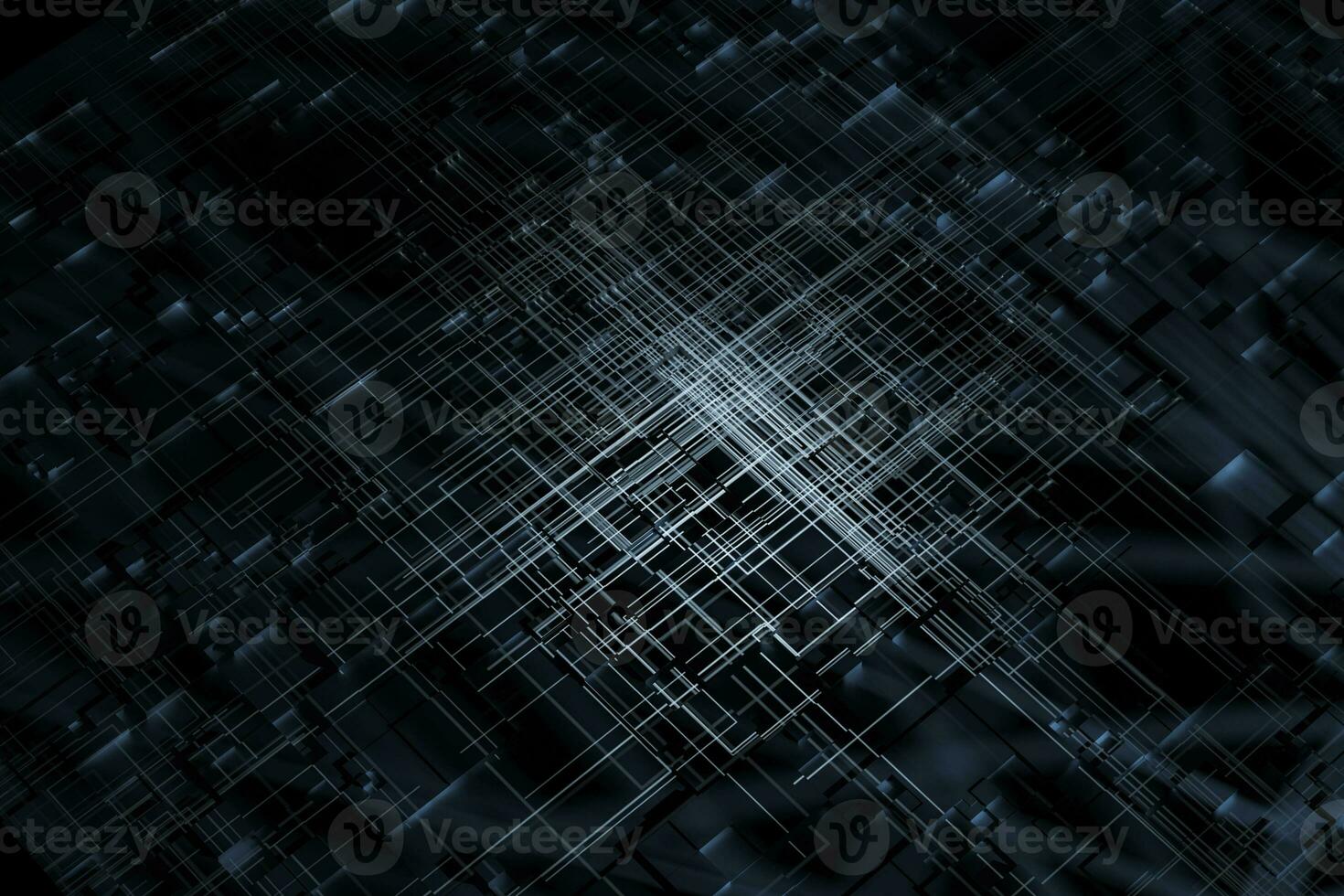 Glowing big data lines and technological background, 3d rendering. photo