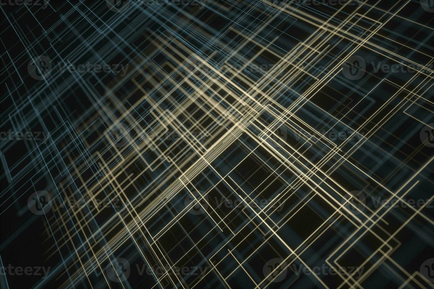 Glowing big data lines and technological background, 3d rendering. photo