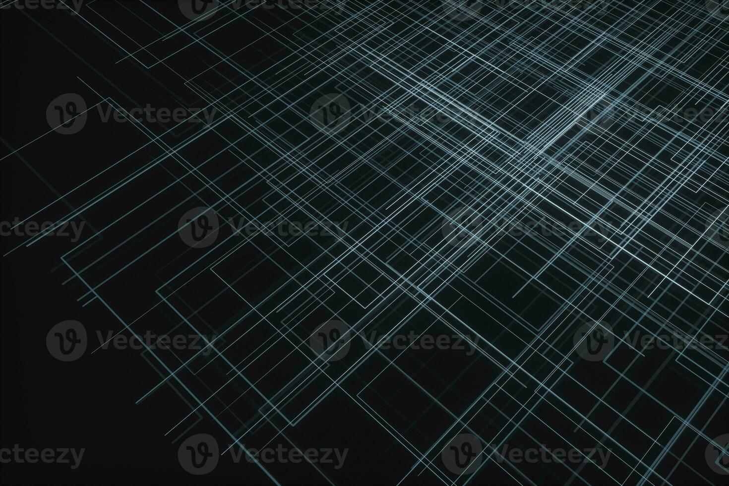 Glowing big data lines and technological background, 3d rendering. photo