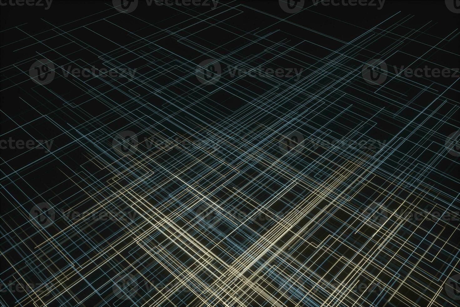 Glowing big data lines and technological background, 3d rendering. photo