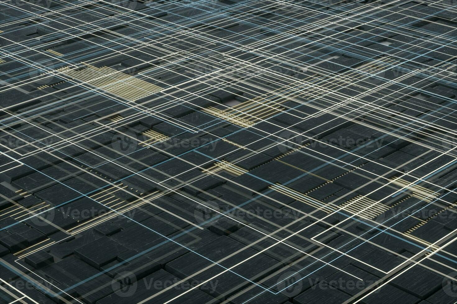 Glowing big data lines and technological background, 3d rendering. photo