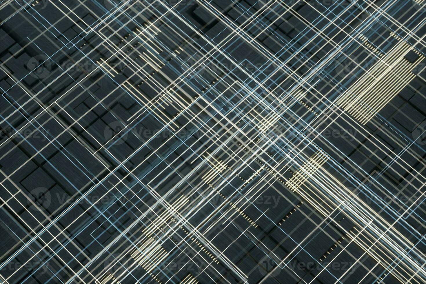 Glowing big data lines and technological background, 3d rendering. photo