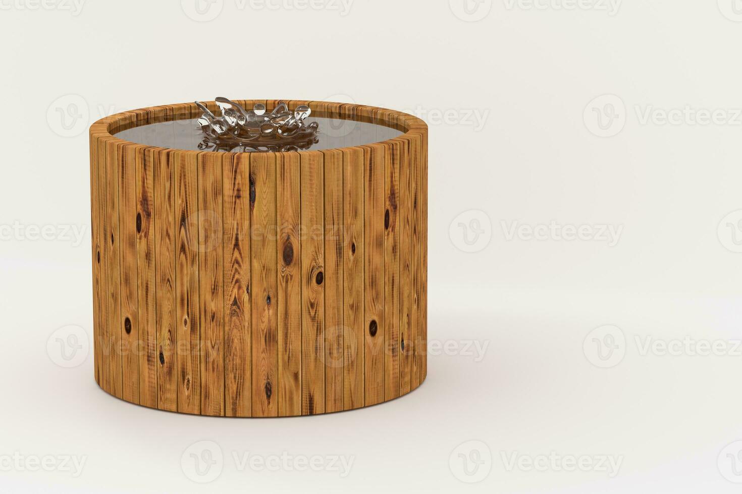 Transparent wave liquid ripples by fluid simulation, 3d rendering photo