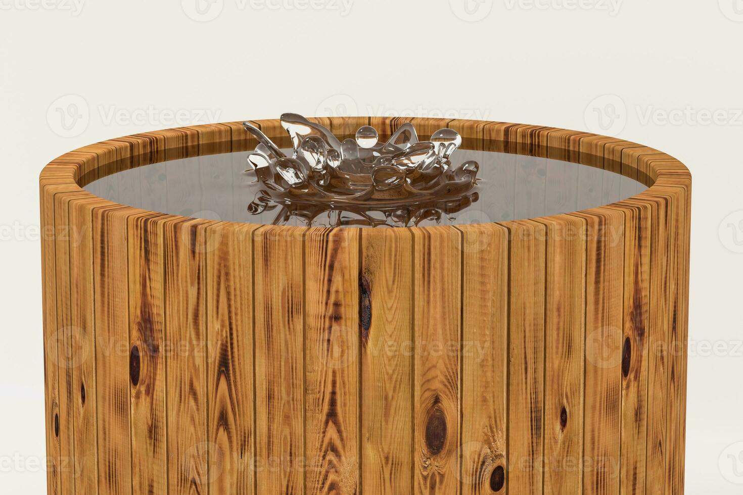 Transparent wave liquid ripples by fluid simulation, 3d rendering photo