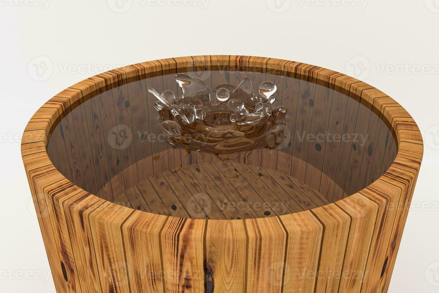 Transparent wave liquid ripples by fluid simulation, 3d rendering photo