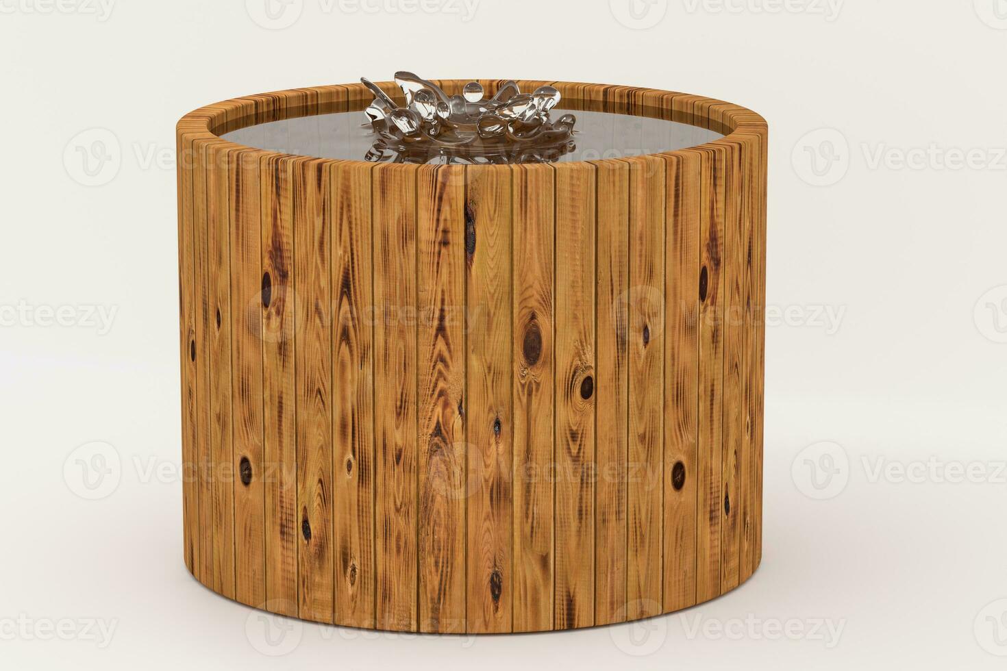 Transparent wave liquid ripples by fluid simulation, 3d rendering photo