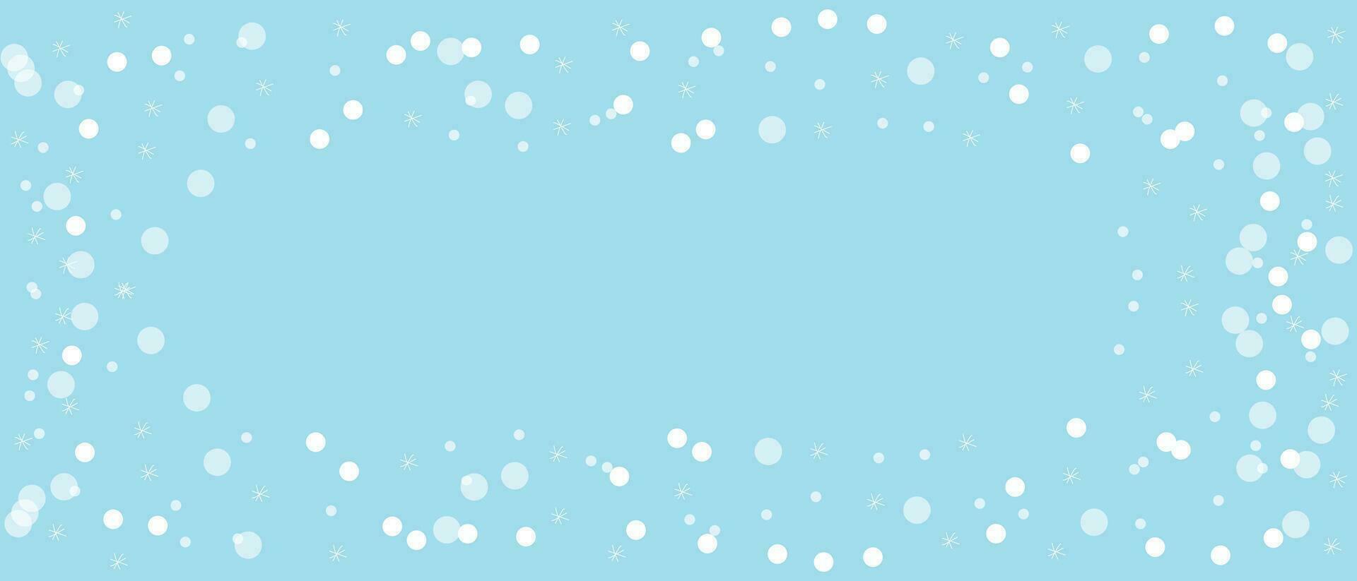 Winter background. Snowflakes on a blue background. vector