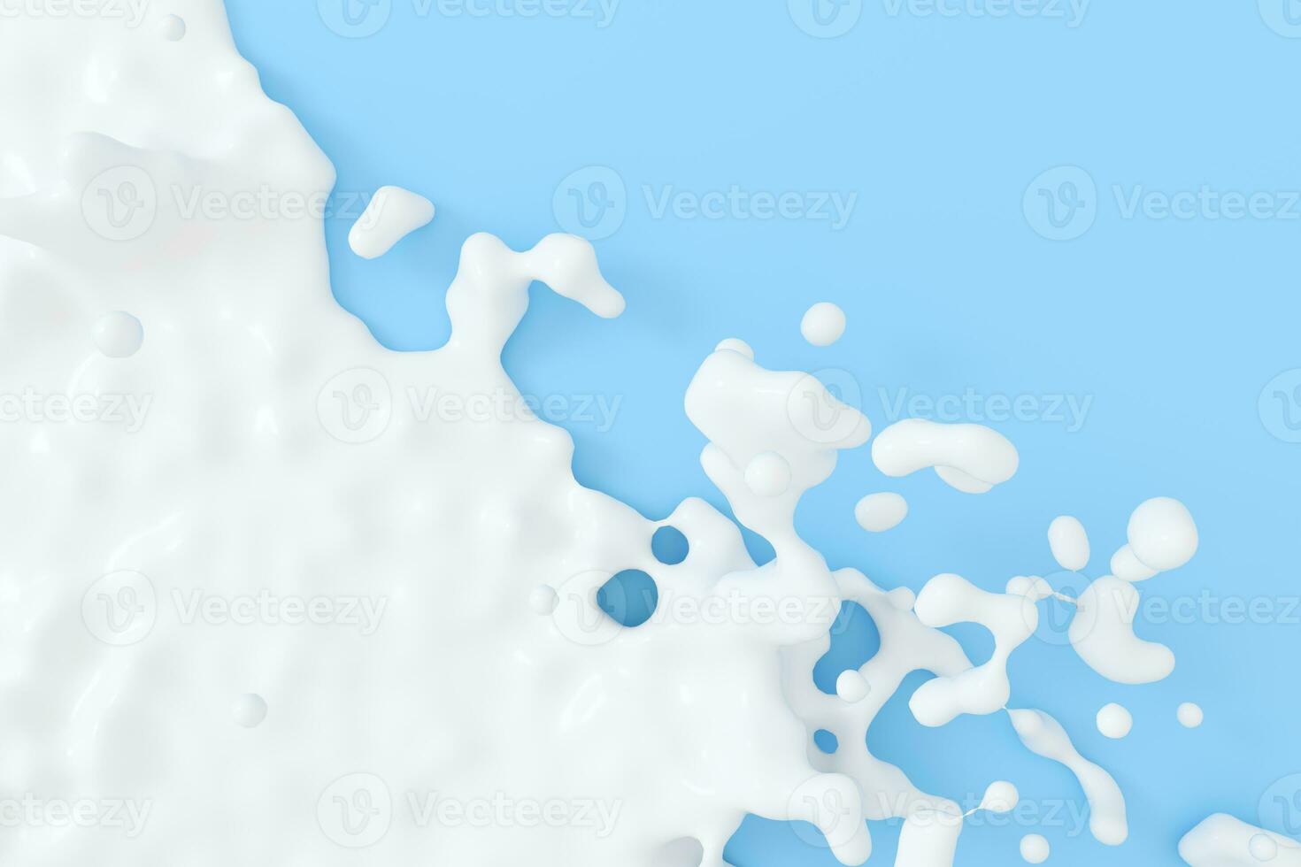 The splashing liquid of pigment, two-tone color background, 3d rendering. photo