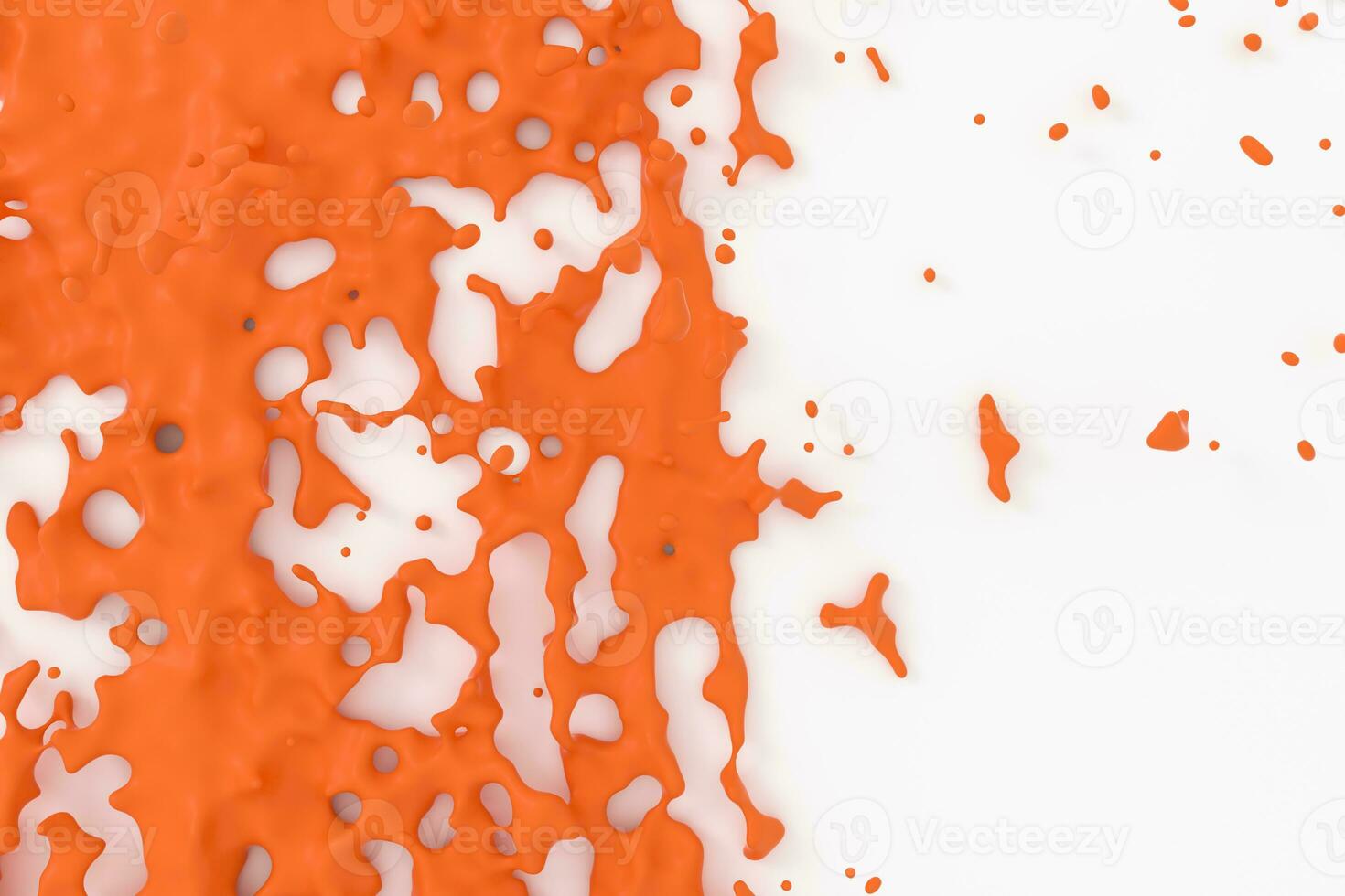 The splashing liquid of pigment, two-tone color background, 3d rendering. photo