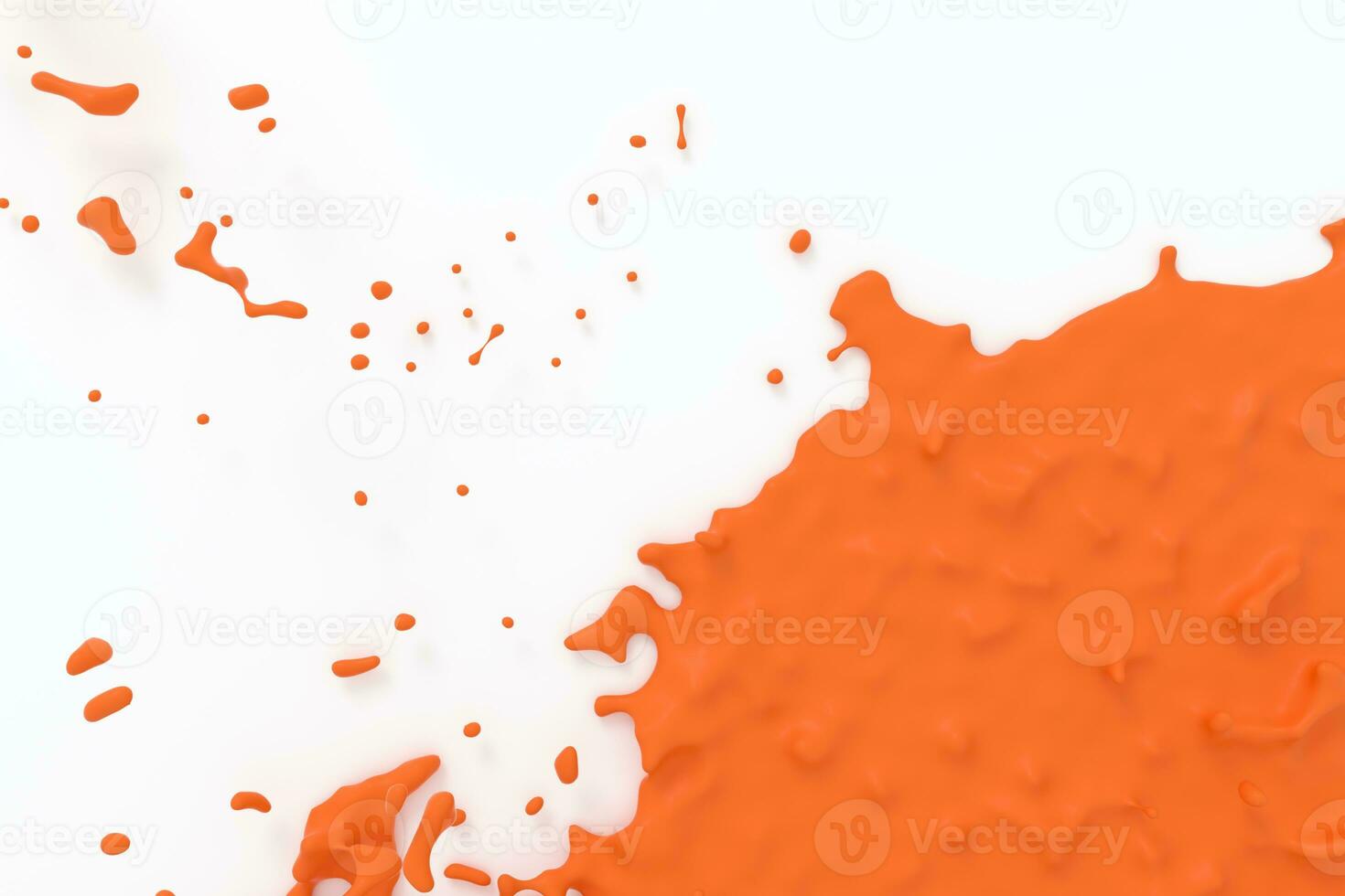 The splashing liquid of pigment, two-tone color background, 3d rendering. photo