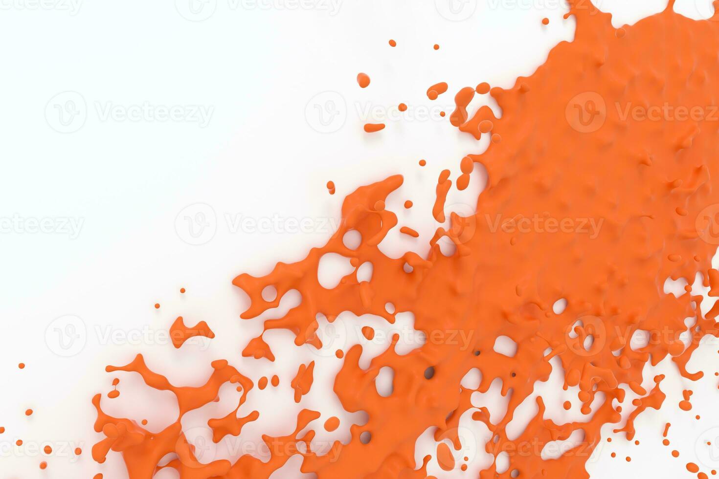 The splashing liquid of pigment, two-tone color background, 3d rendering. photo
