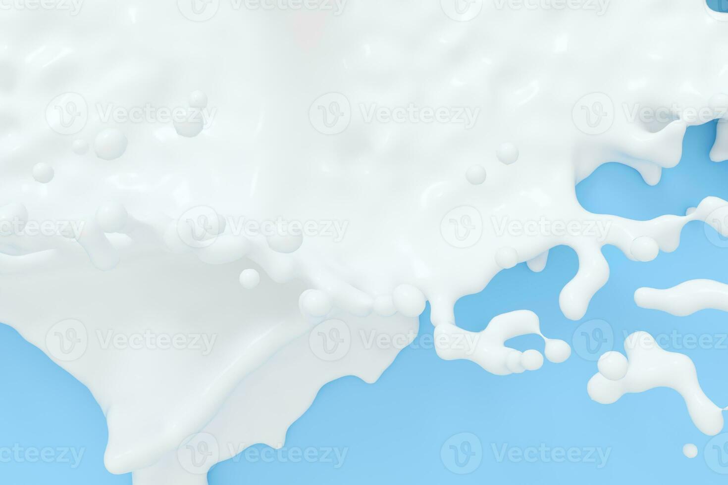 The splashing liquid of pigment, two-tone color background, 3d rendering. photo