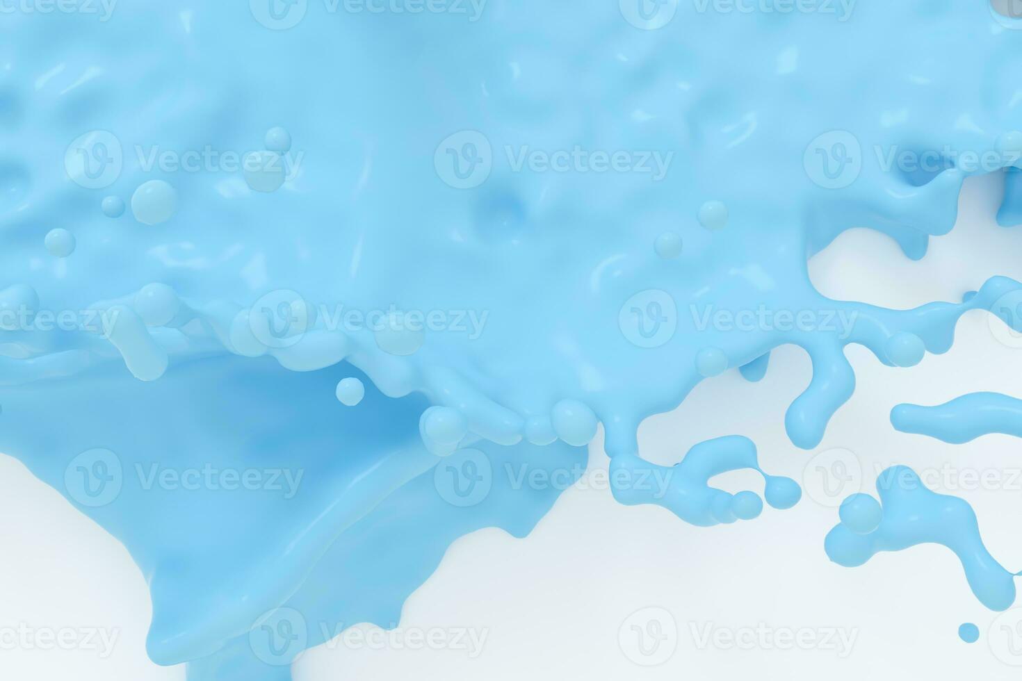 The splashing liquid of pigment, two-tone color background, 3d rendering. photo