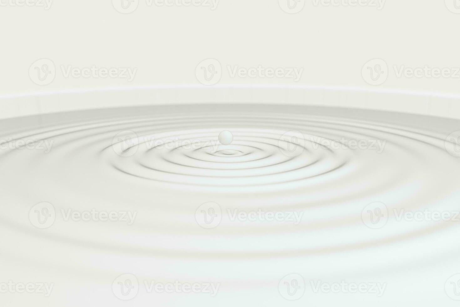 White wave liquid ripples by fluid simulation, 3d rendering photo