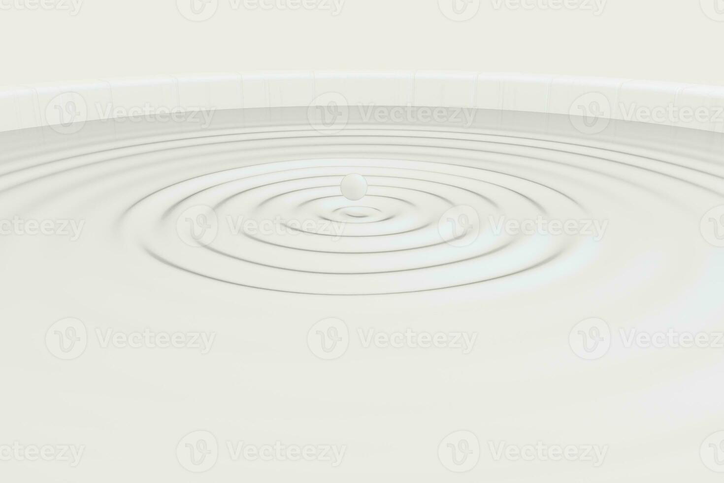 White wave liquid ripples by fluid simulation, 3d rendering photo