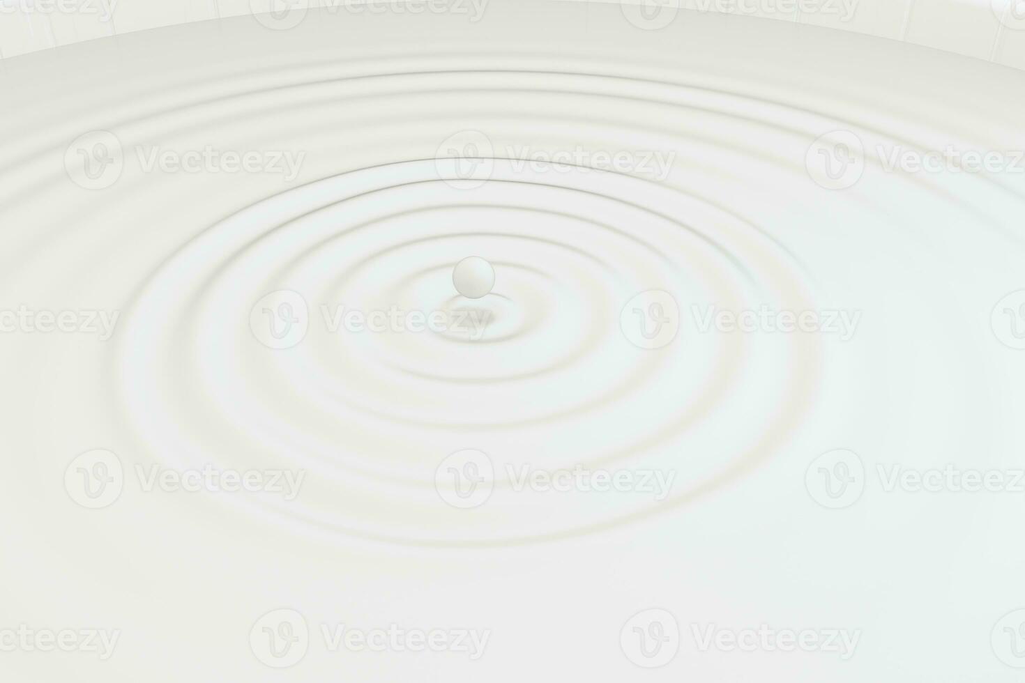 White wave liquid ripples by fluid simulation, 3d rendering photo