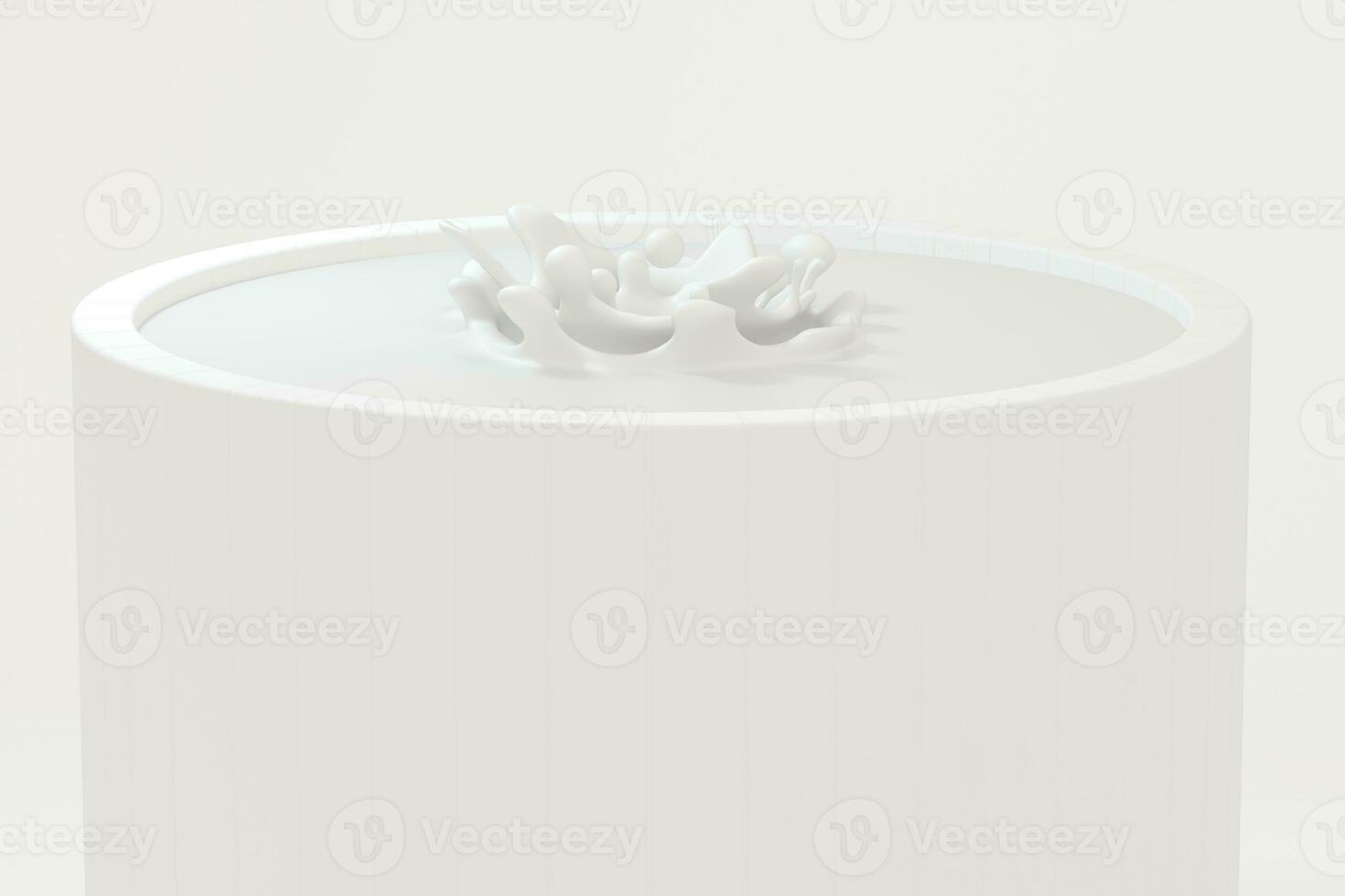 White wave liquid ripples by fluid simulation, 3d rendering photo