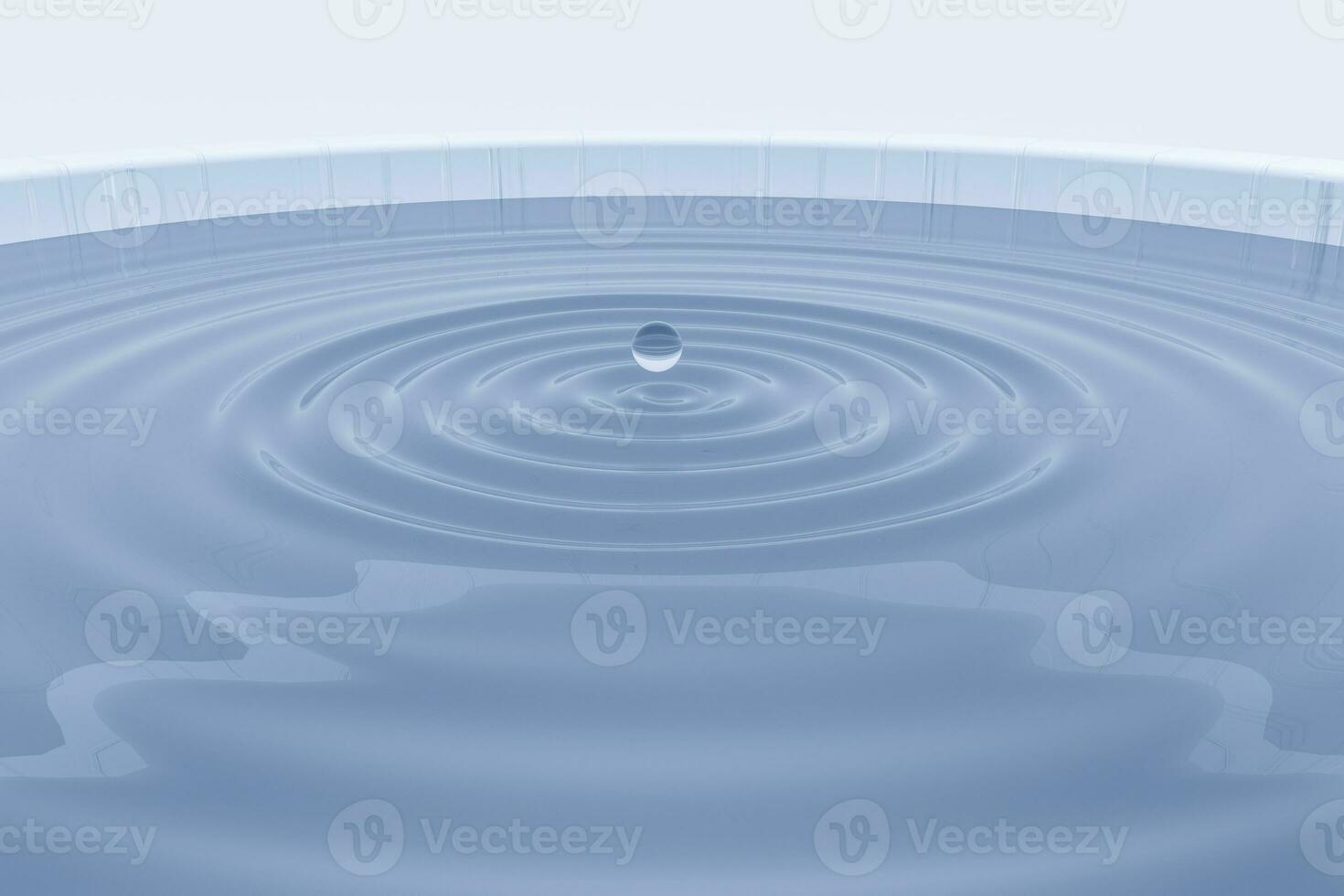 Transparent wave liquid ripples by fluid simulation, 3d rendering photo