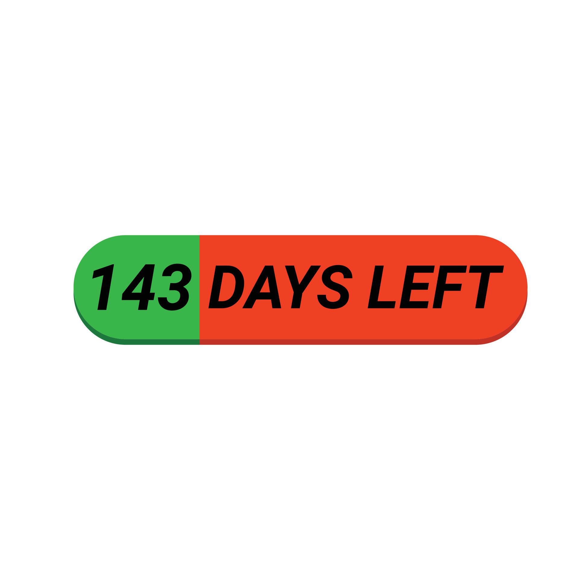 143 day counter design 27883091 Vector Art at Vecteezy