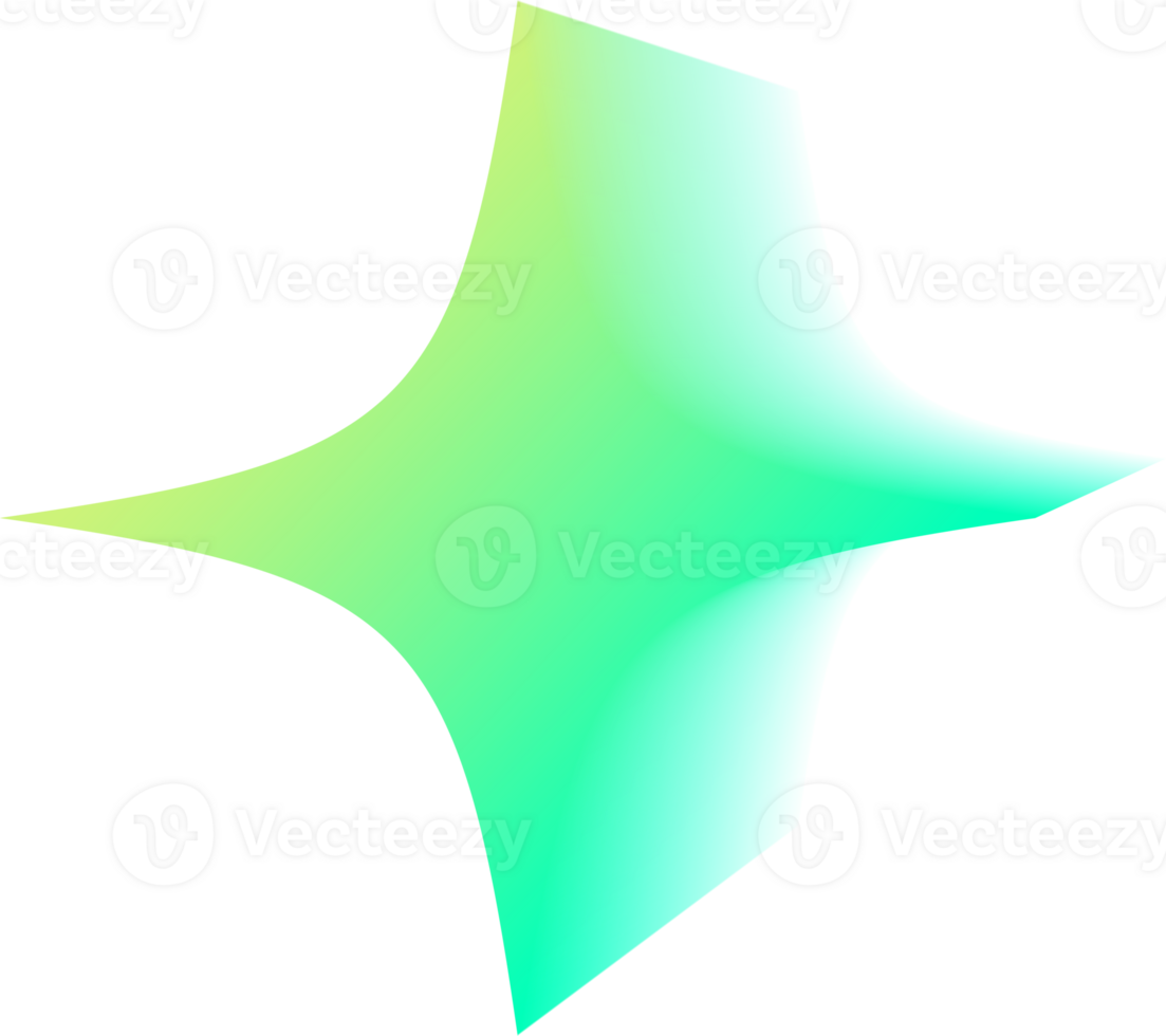 Y2k gradient star. Holographic soft aura. Blurred aesthetic shape. png
