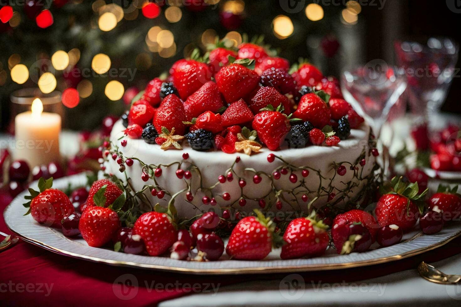 Food Photography of a bowl filled with a colorful assortment of fresh organic fruits. photo