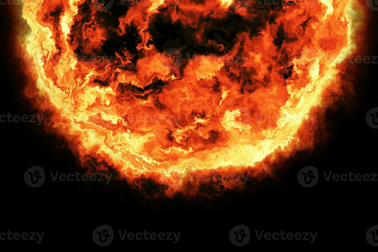 3d rendering, Fireball, flaming fire photo