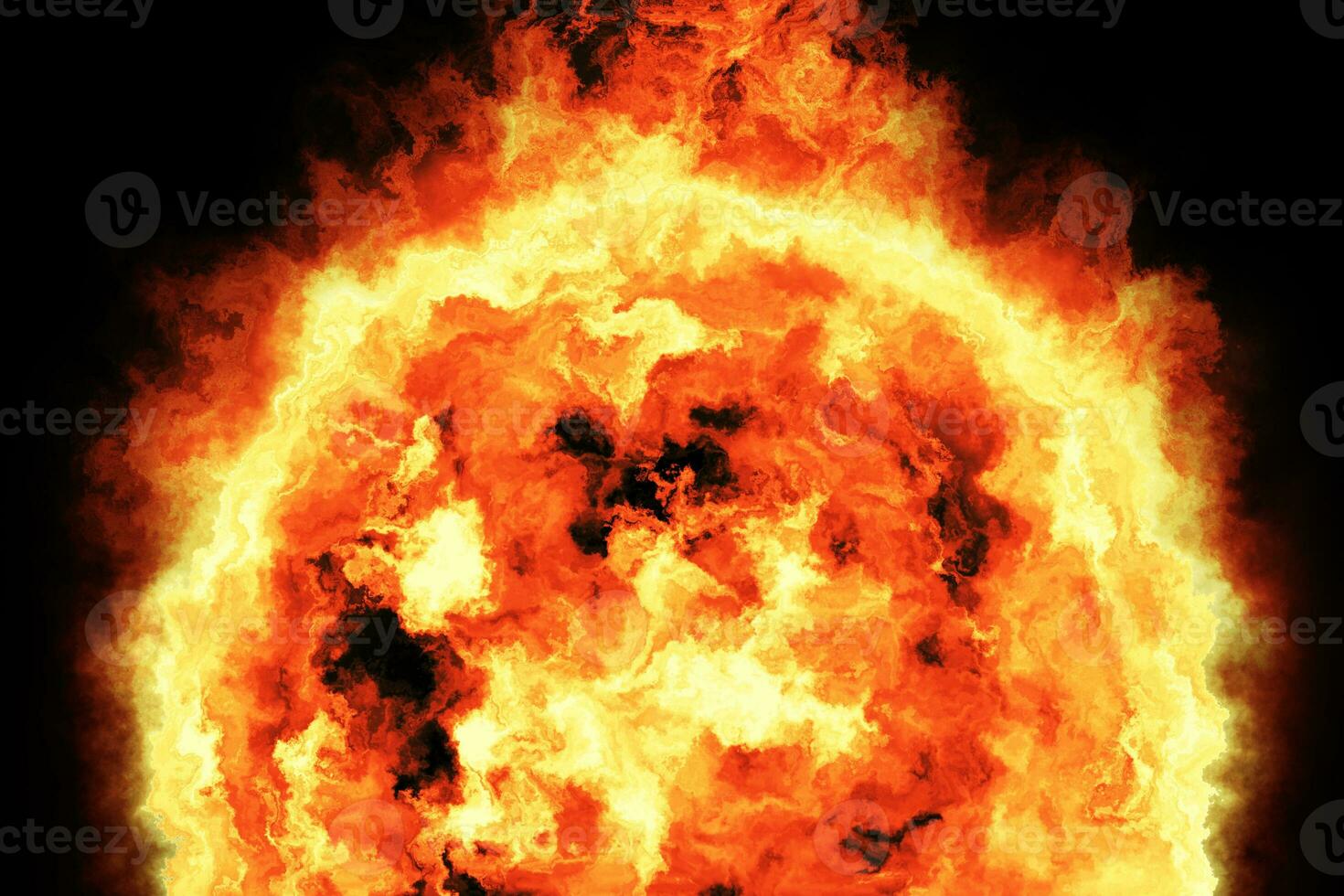 3d rendering, Fireball, flaming fire photo