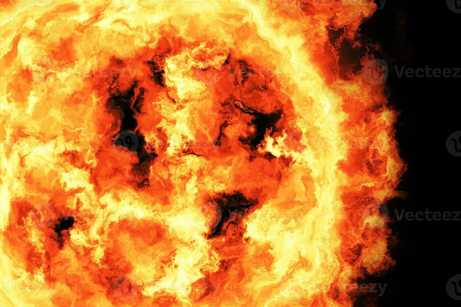 3d rendering, Fireball, flaming fire photo