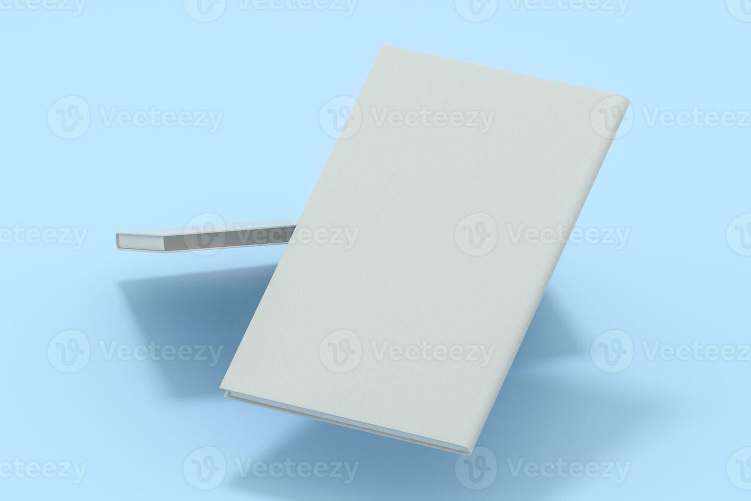 The organized hard cover notebooks, 3d rendering. photo