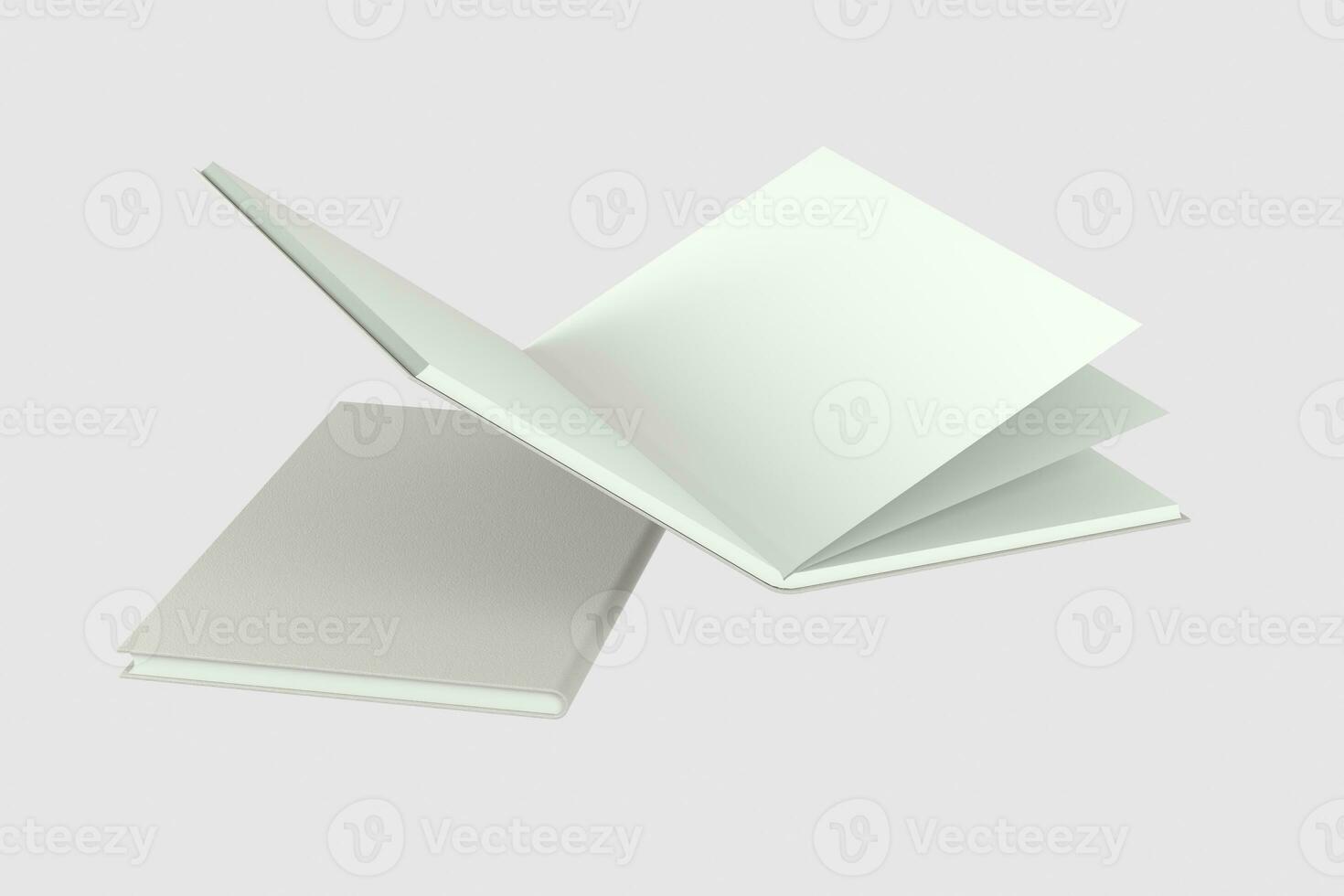 The blank opening notebook background, 3d rendering. photo