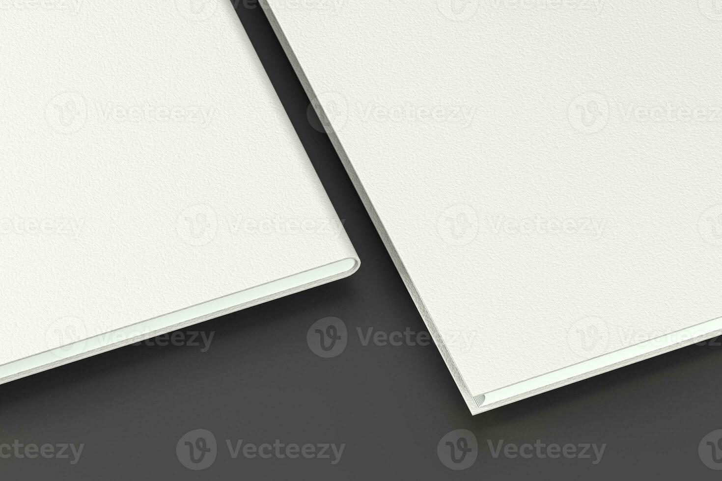 The organized hard cover notebooks, 3d rendering. photo