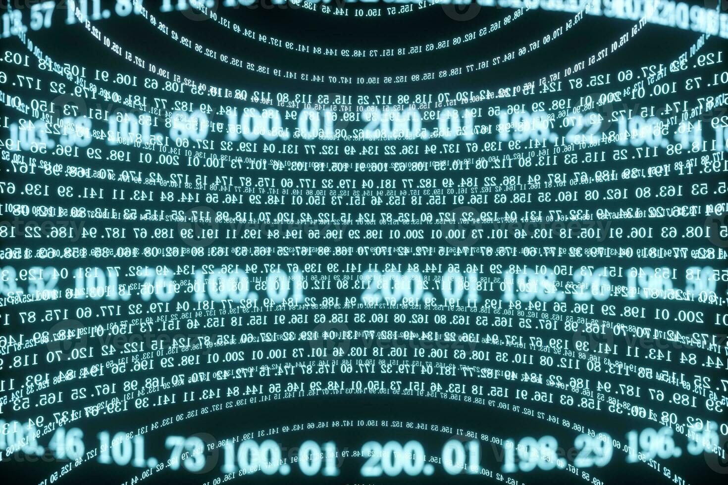 Digital lines made of numbers, globe big data background, 3d rendering photo