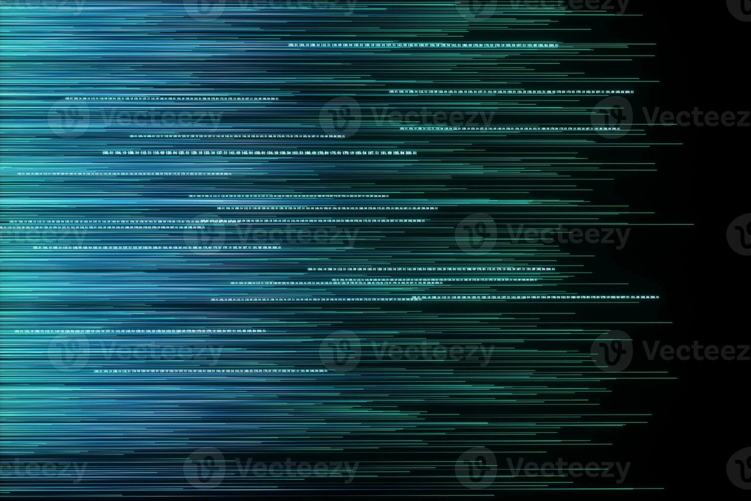 Digital lines made of numbers, globe big data background, 3d rendering photo