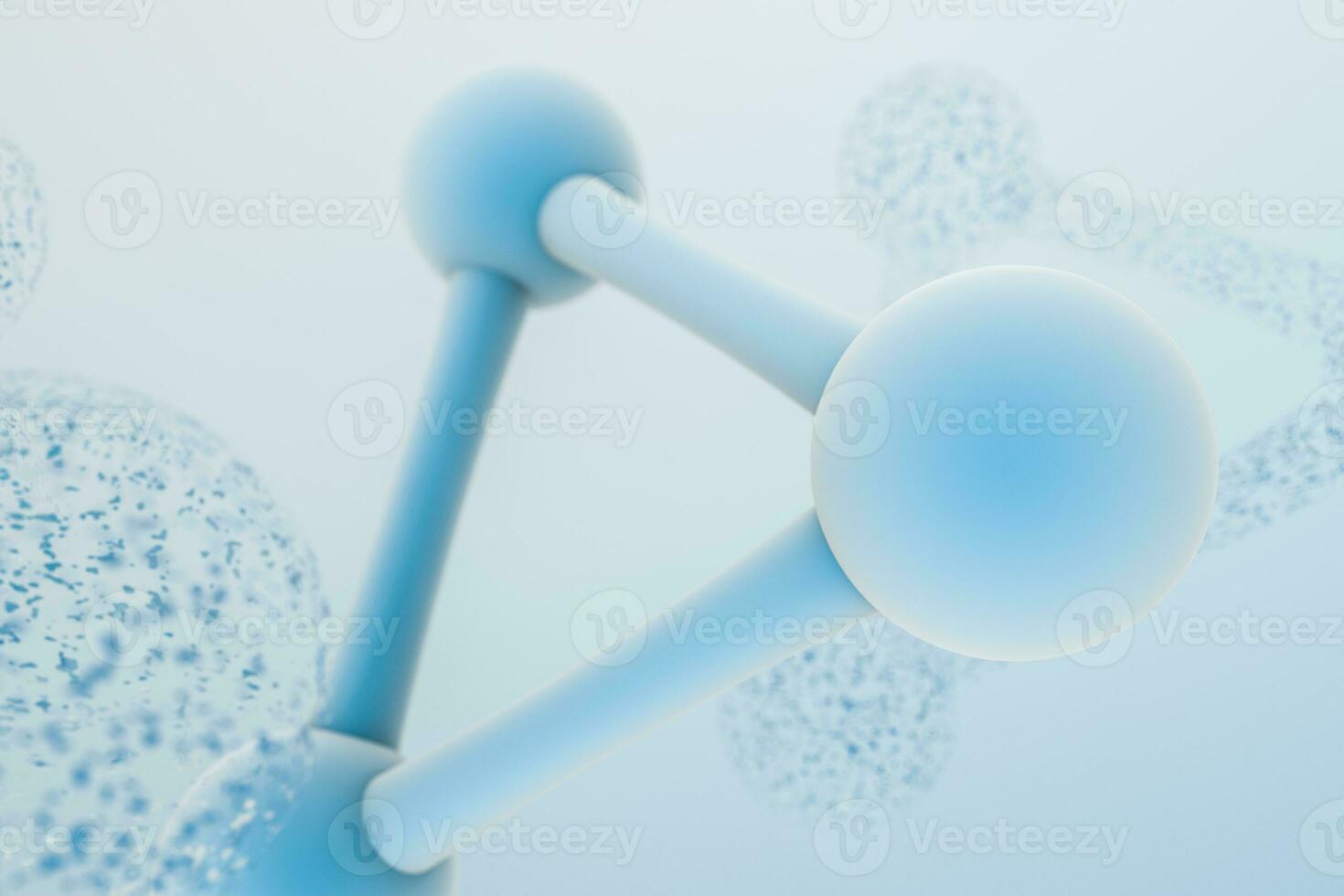 3d rendering, blue chemical formula with particle effects photo