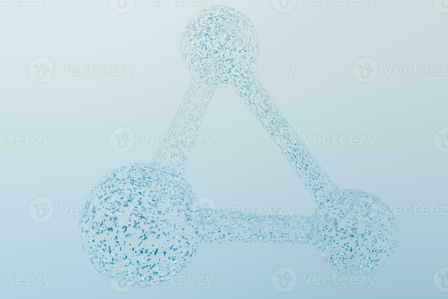 3d rendering, blue chemical formula with particle effects photo