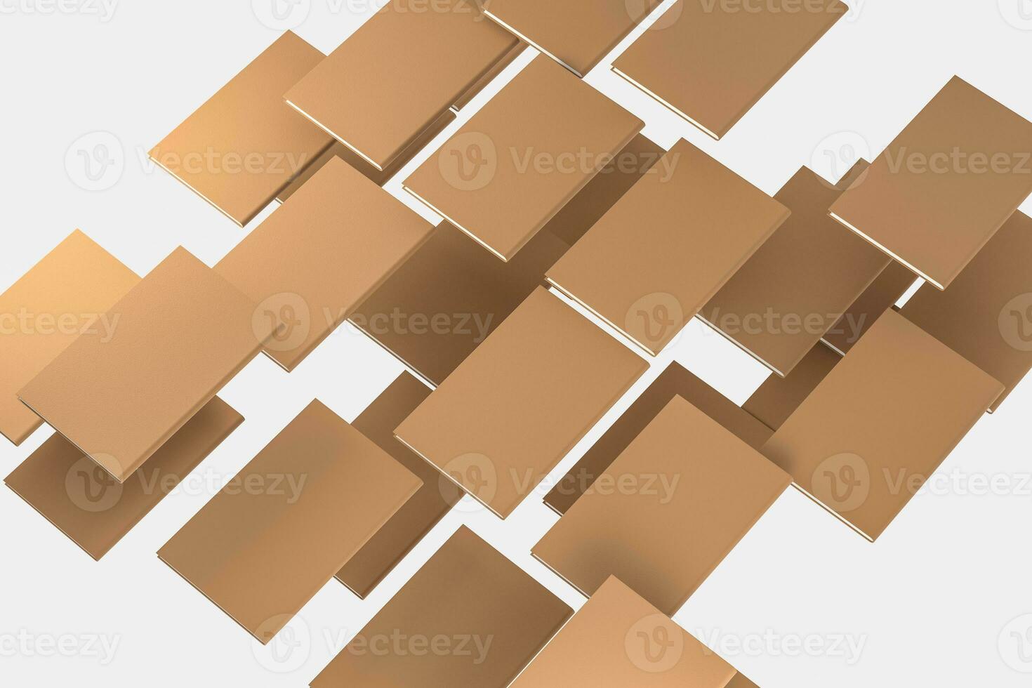 The organized hard cover notebooks, 3d rendering. photo