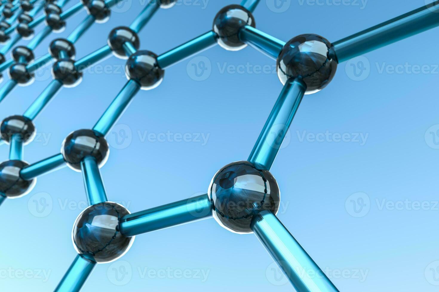 Hexagonal joint lines, 3d rendering photo