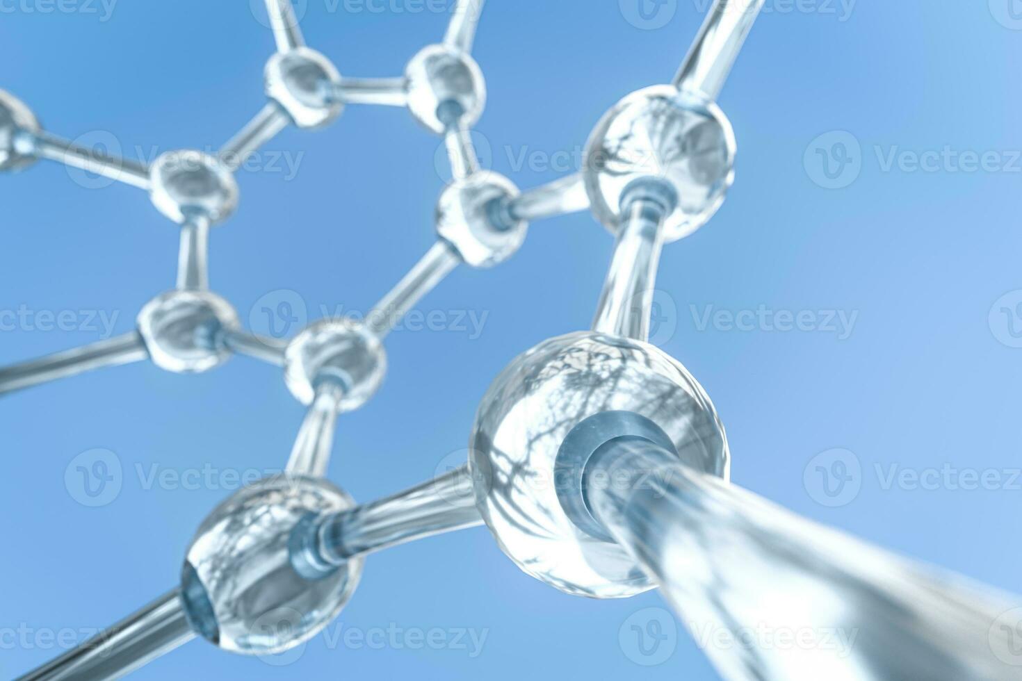 Hexagonal joint lines, 3d rendering photo