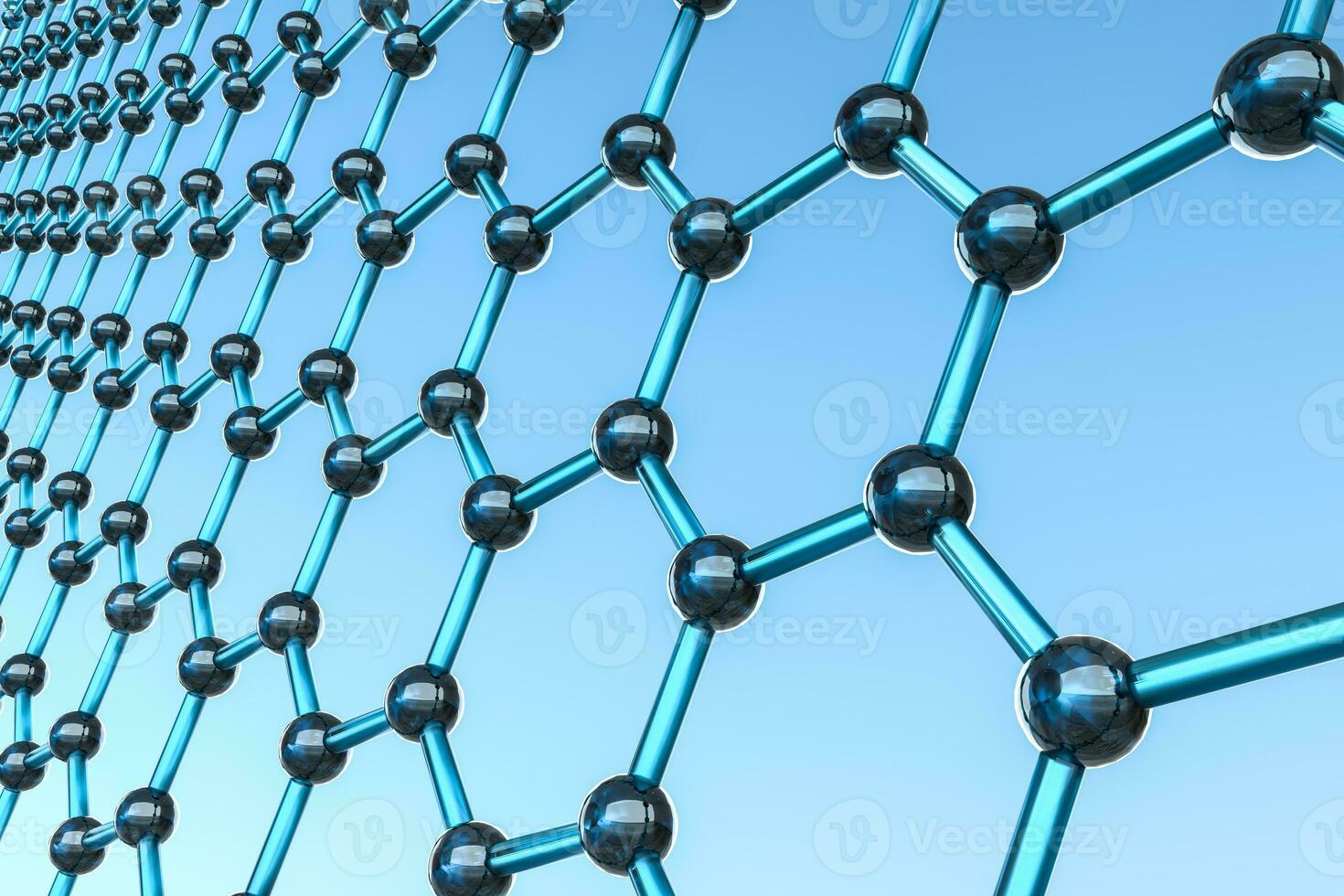 Hexagonal joint lines, 3d rendering photo