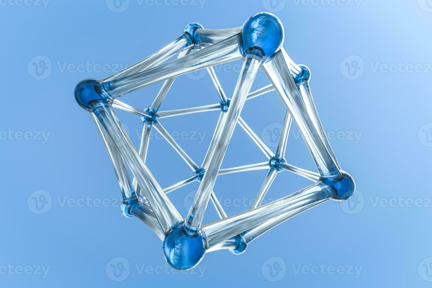 Hexagonal joint lines, 3d rendering photo