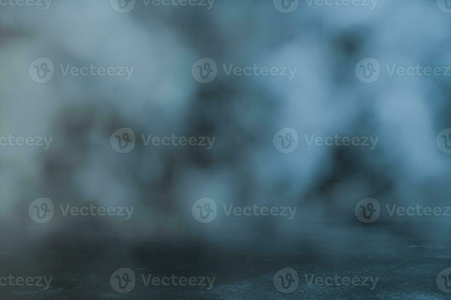 An empty concrete room filled with mist, 3d rendering photo