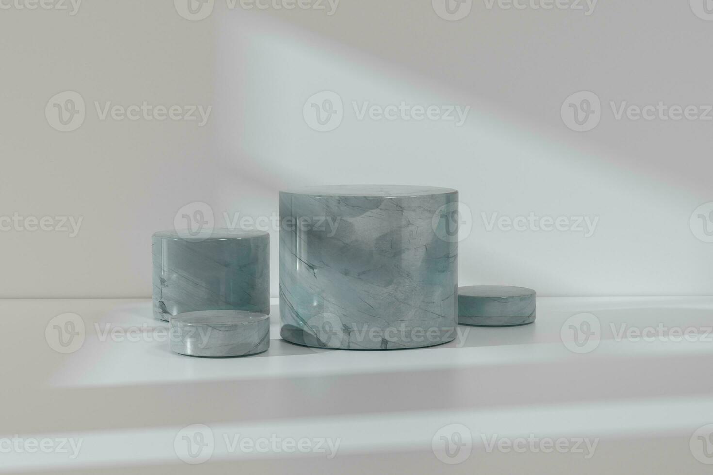 the platform for product presentation in a empty room, 3d rendering photo