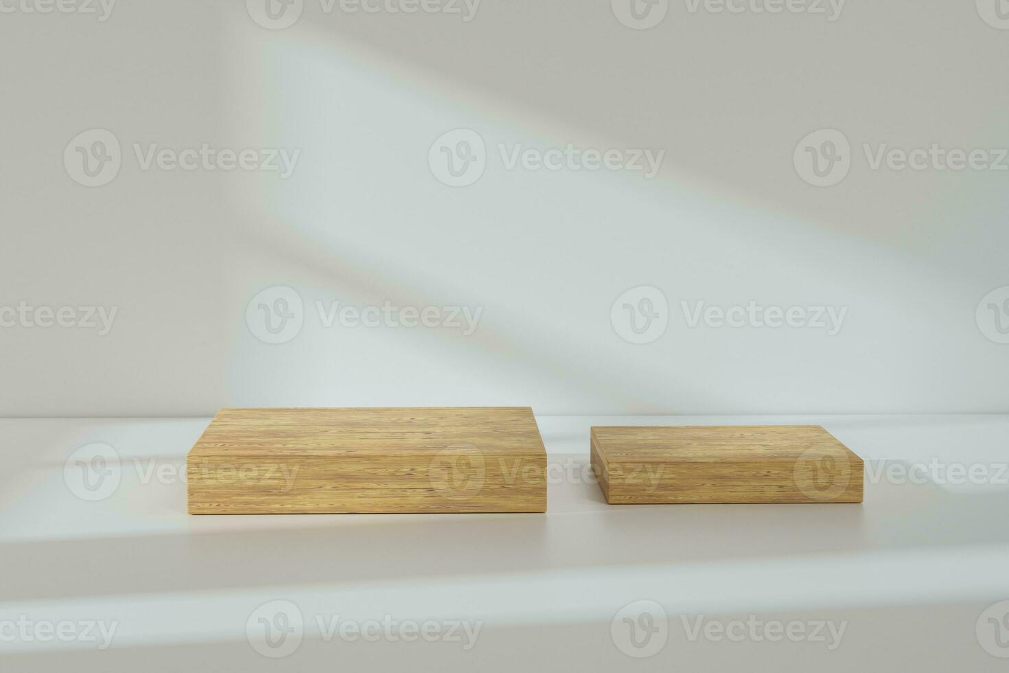 the platform for product presentation in a empty room, 3d rendering photo