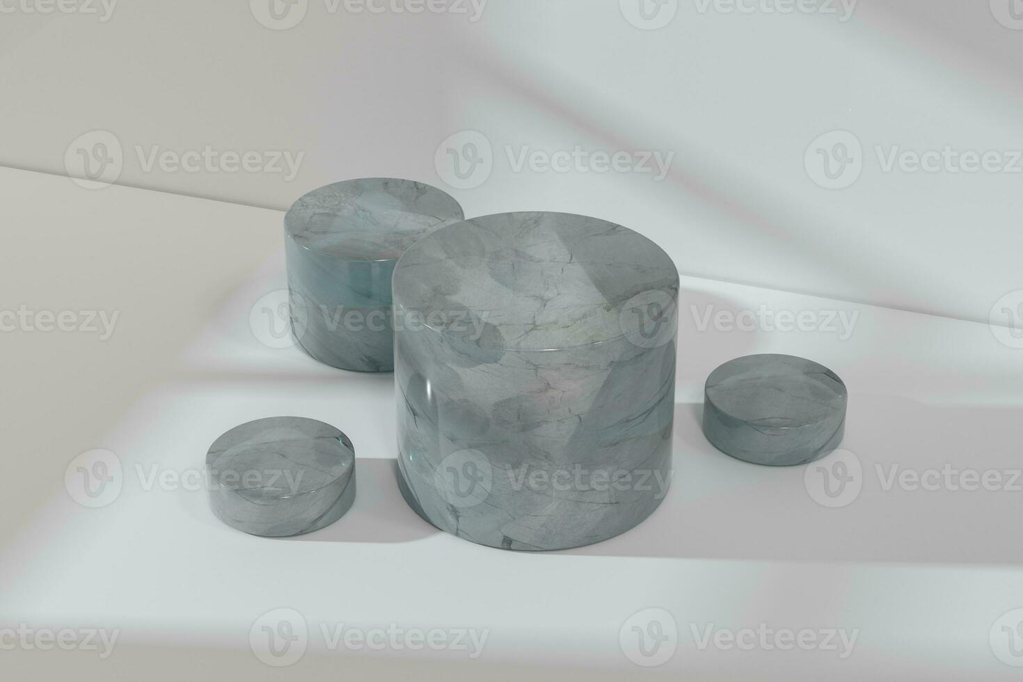 the platform for product presentation in a empty room, 3d rendering photo