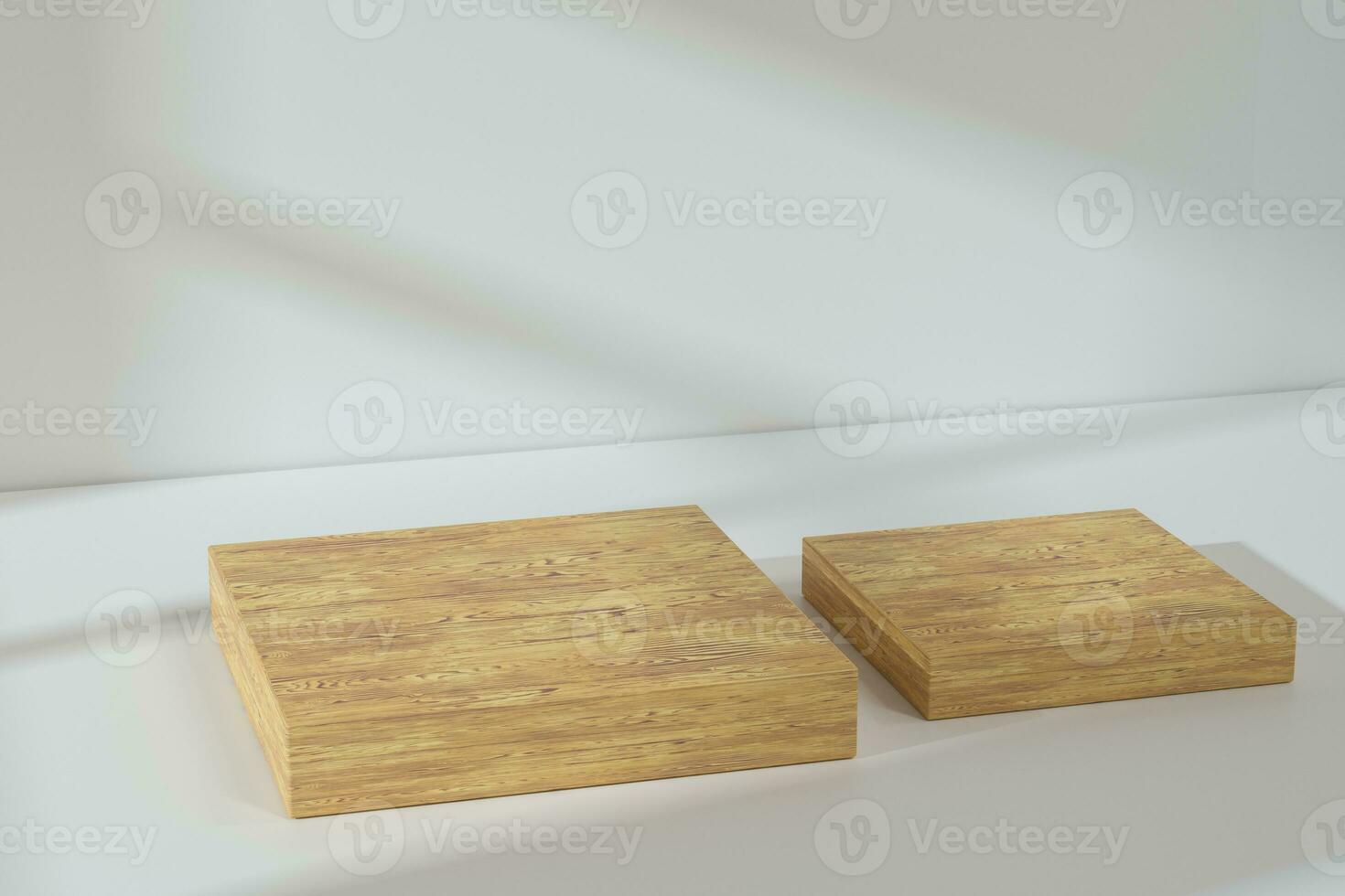 the platform for product presentation in a empty room, 3d rendering photo