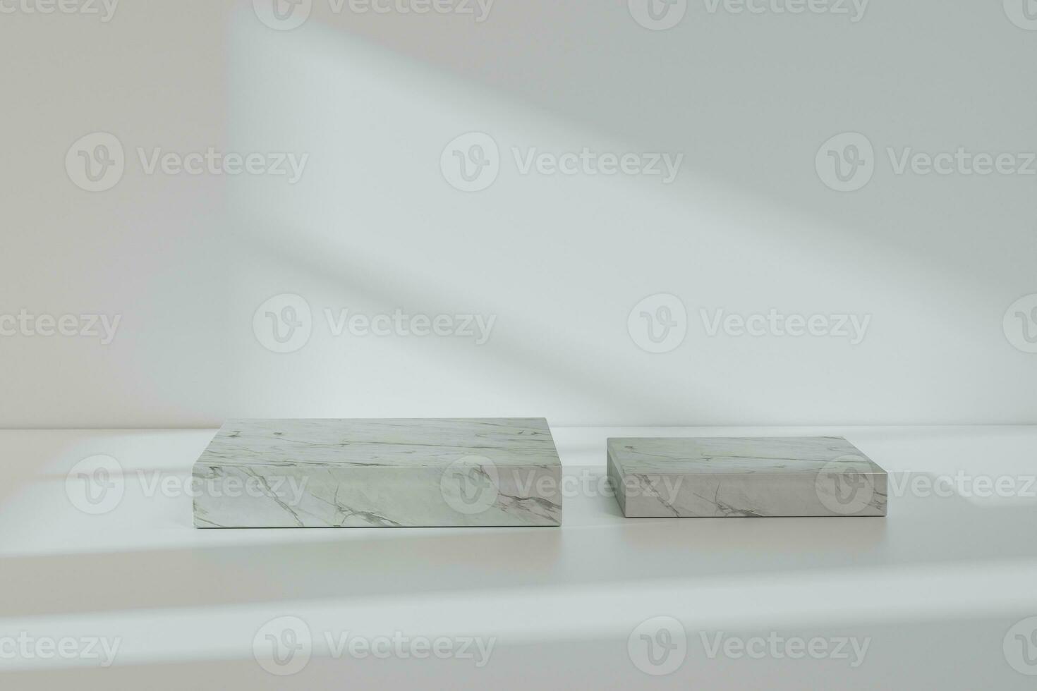 the platform for product presentation in a empty room, 3d rendering photo