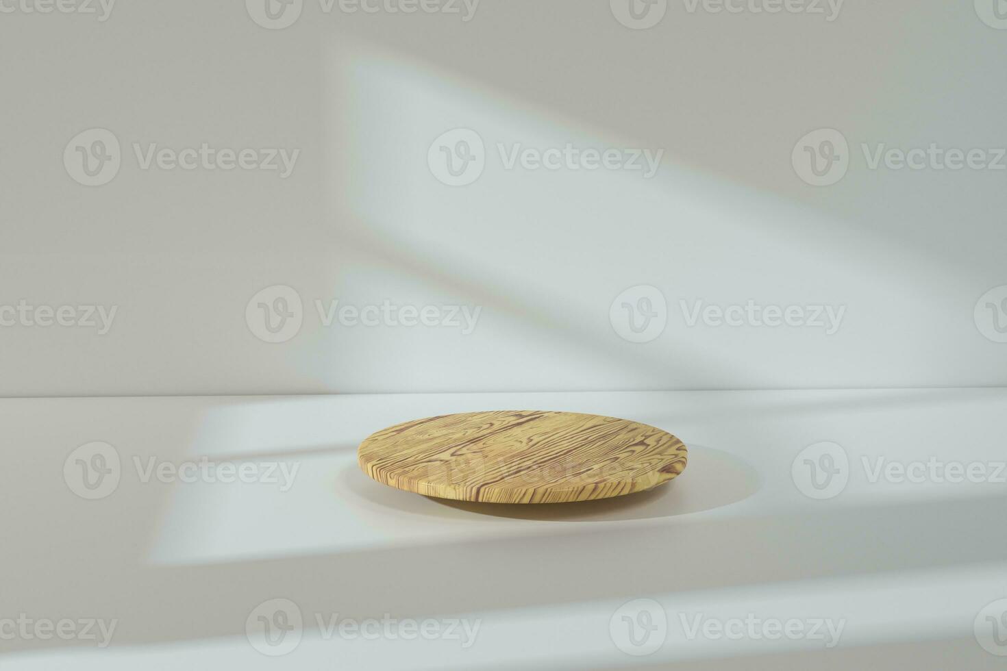 the platform for product presentation in a empty room, 3d rendering photo