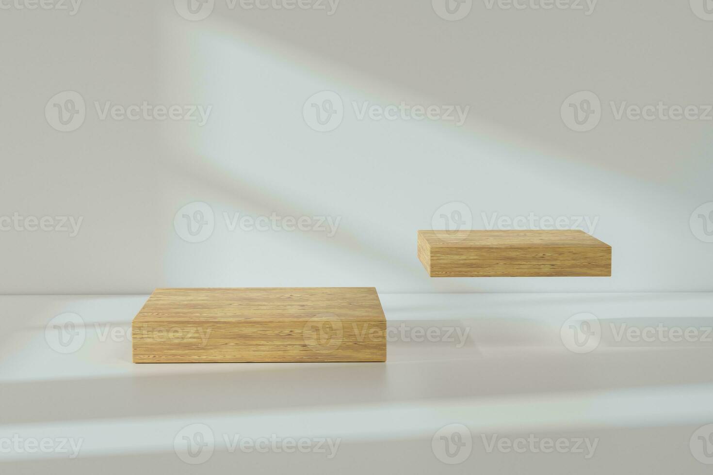 the platform for product presentation in a empty room, 3d rendering photo