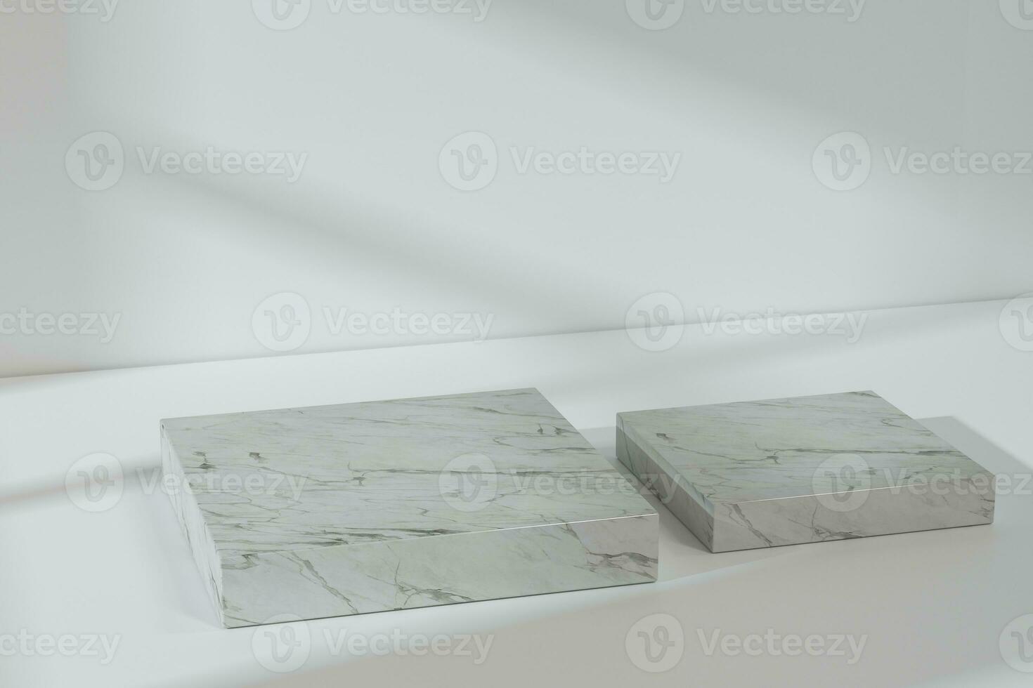 the platform for product presentation in a empty room, 3d rendering photo