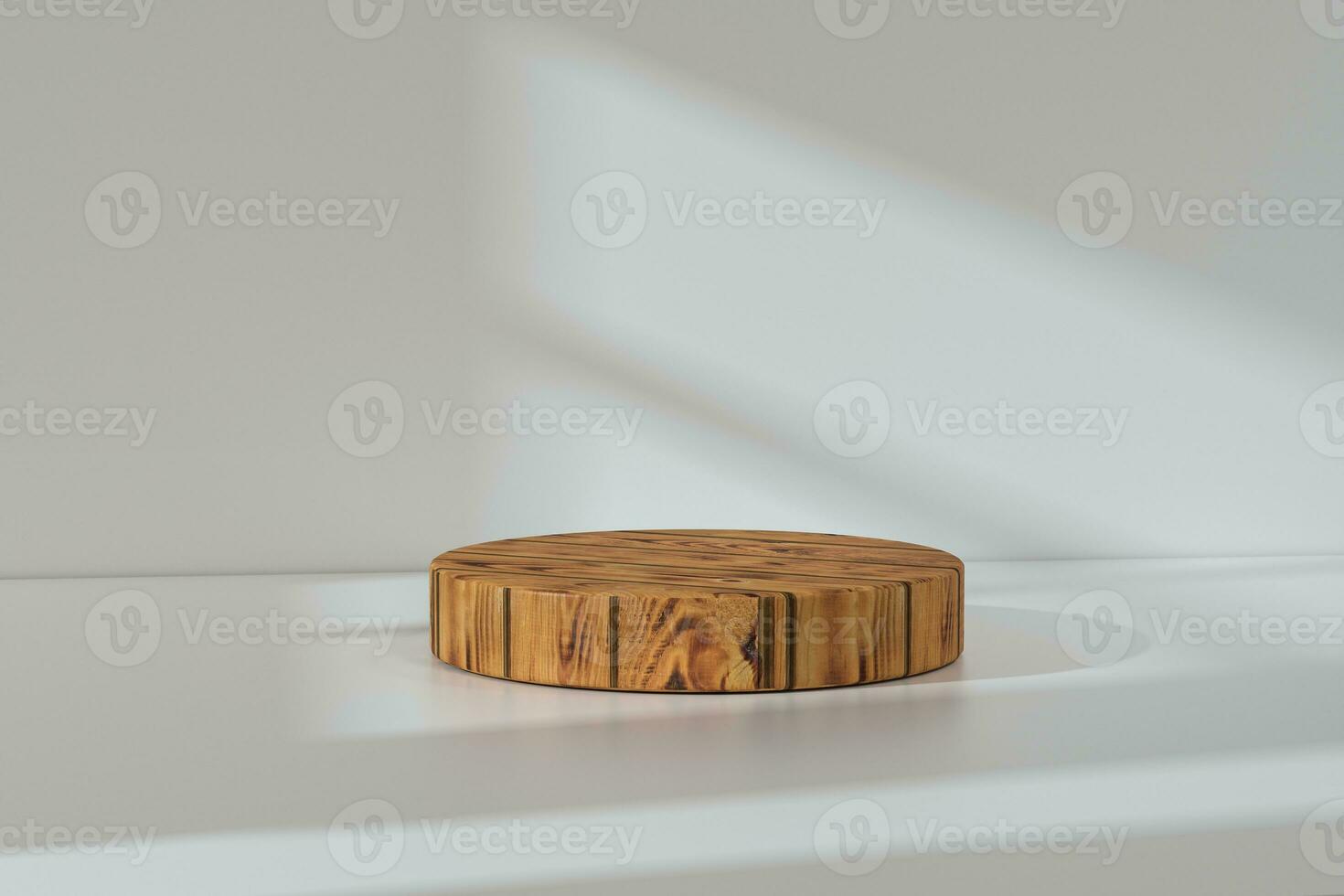 the platform for product presentation in a empty room, 3d rendering photo